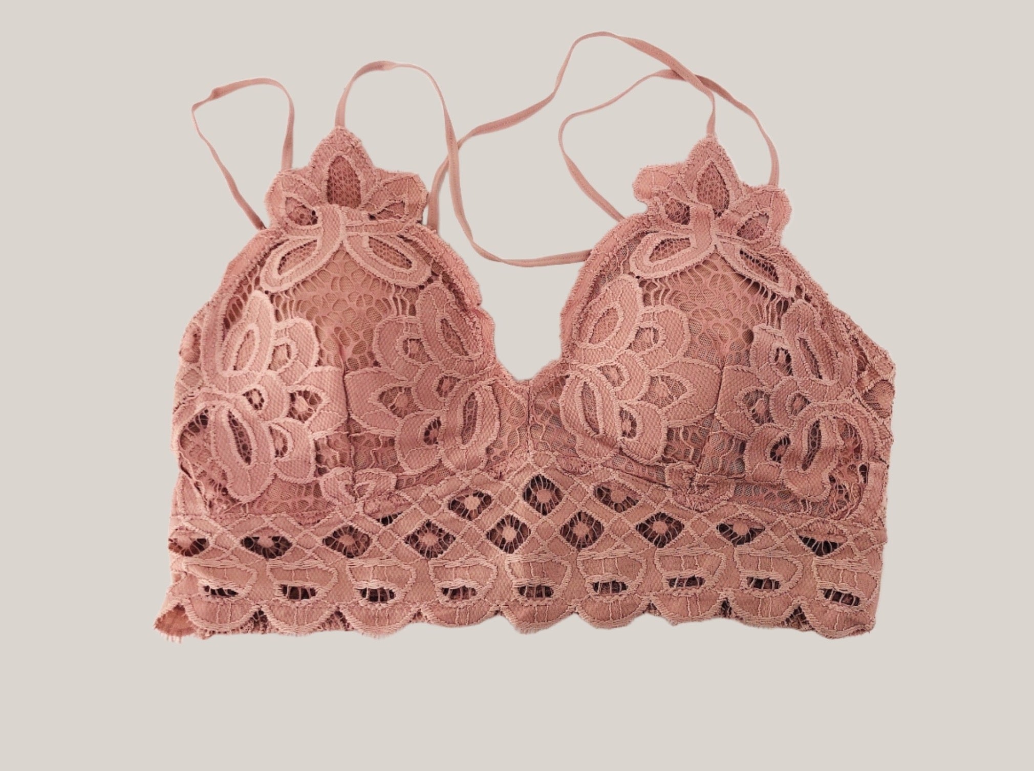 Paisley Dusty Rose Bralette Ardor Boutique