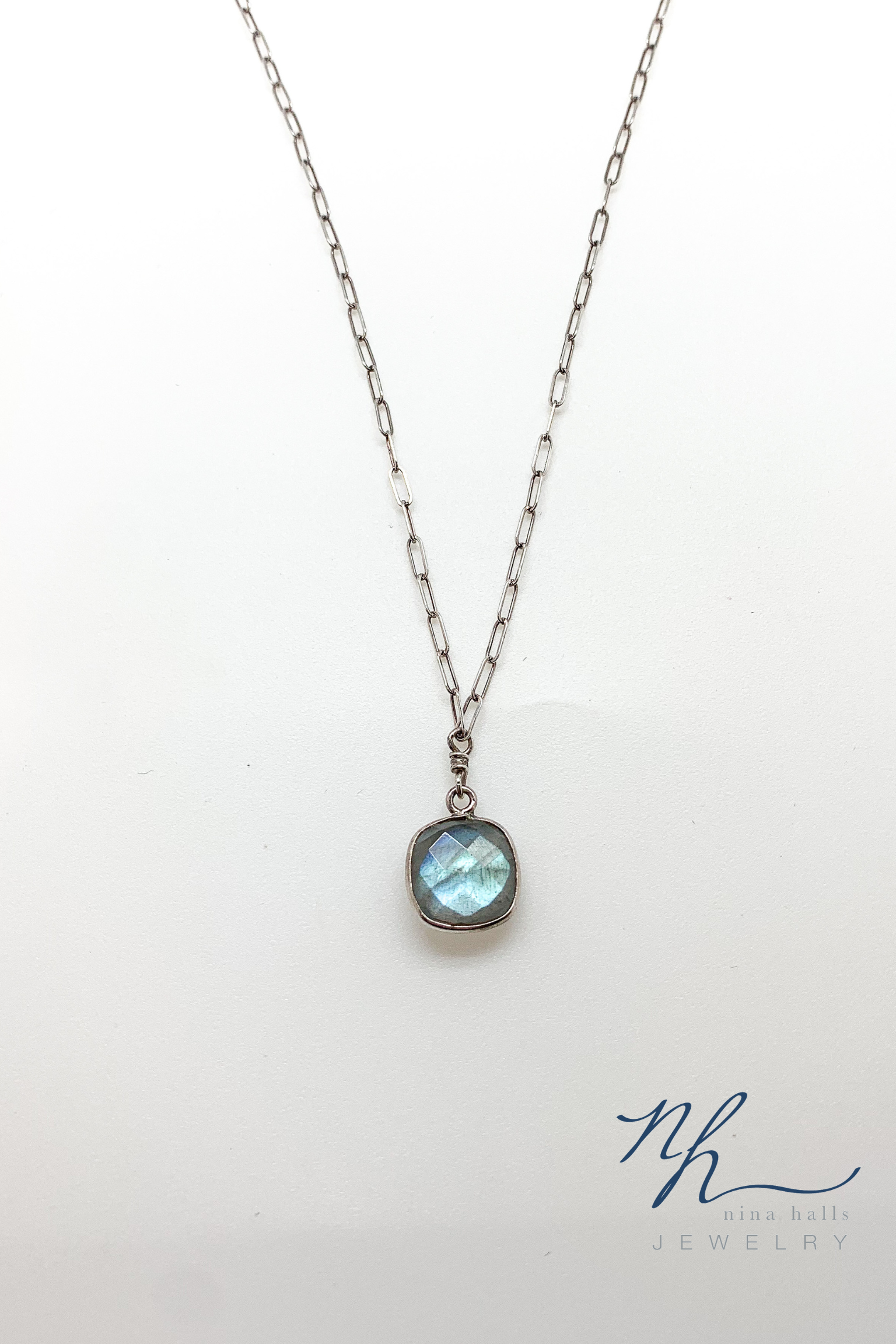 catarina labradorite necklace with logo 