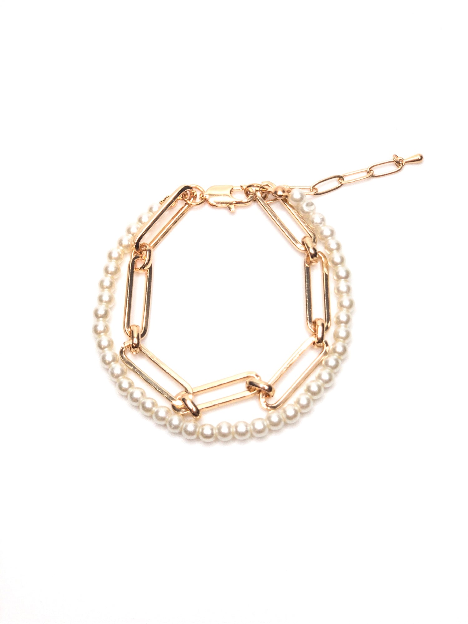 pearl layered bracelet 