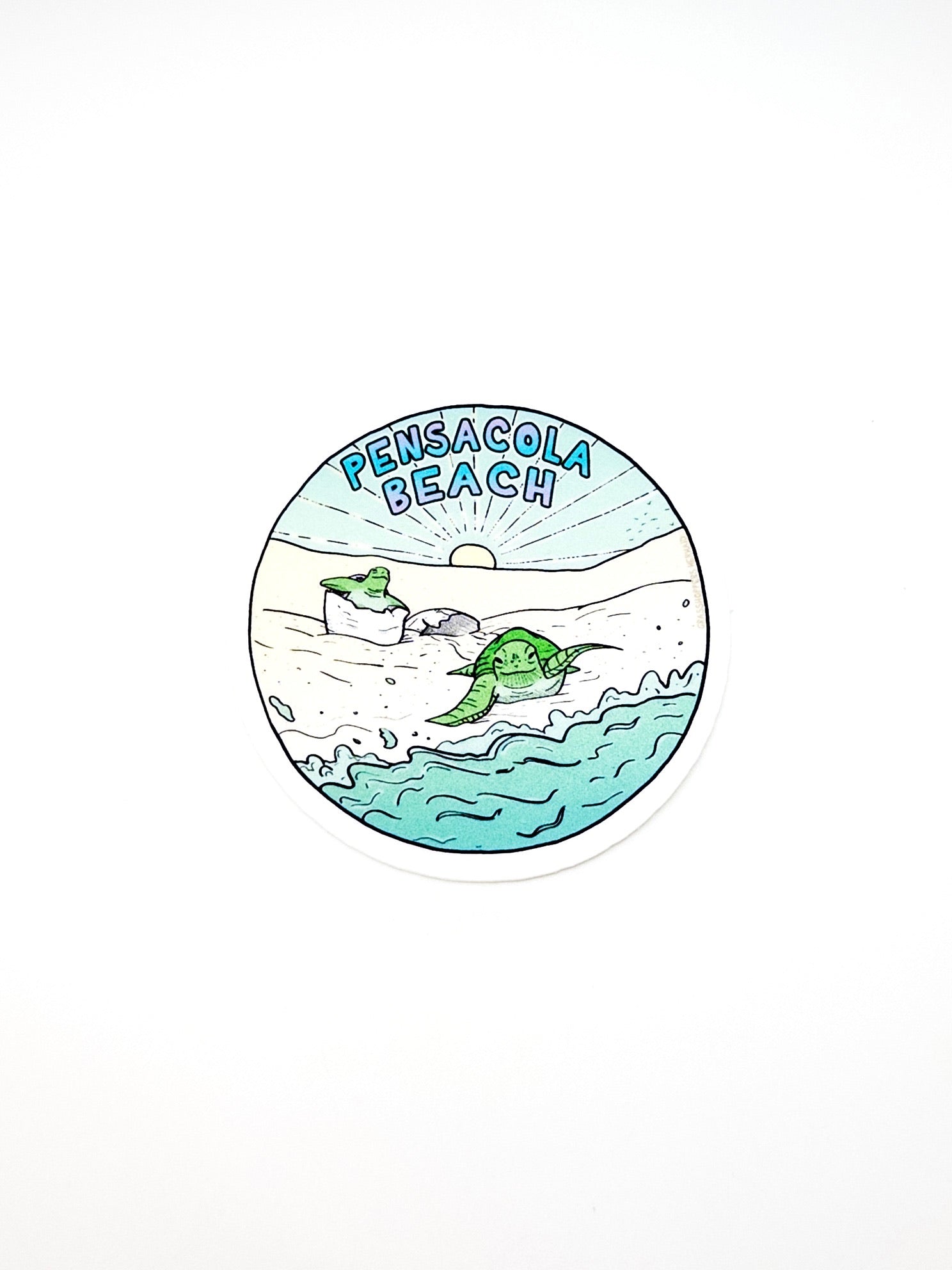 Baby Turtle Pensacola Beach Sticker