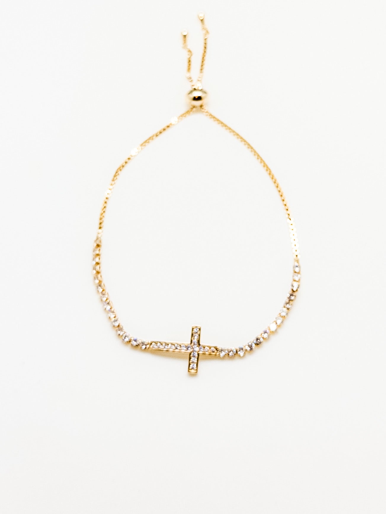 Lorelei Cross Adjustable Bracelet in Gold