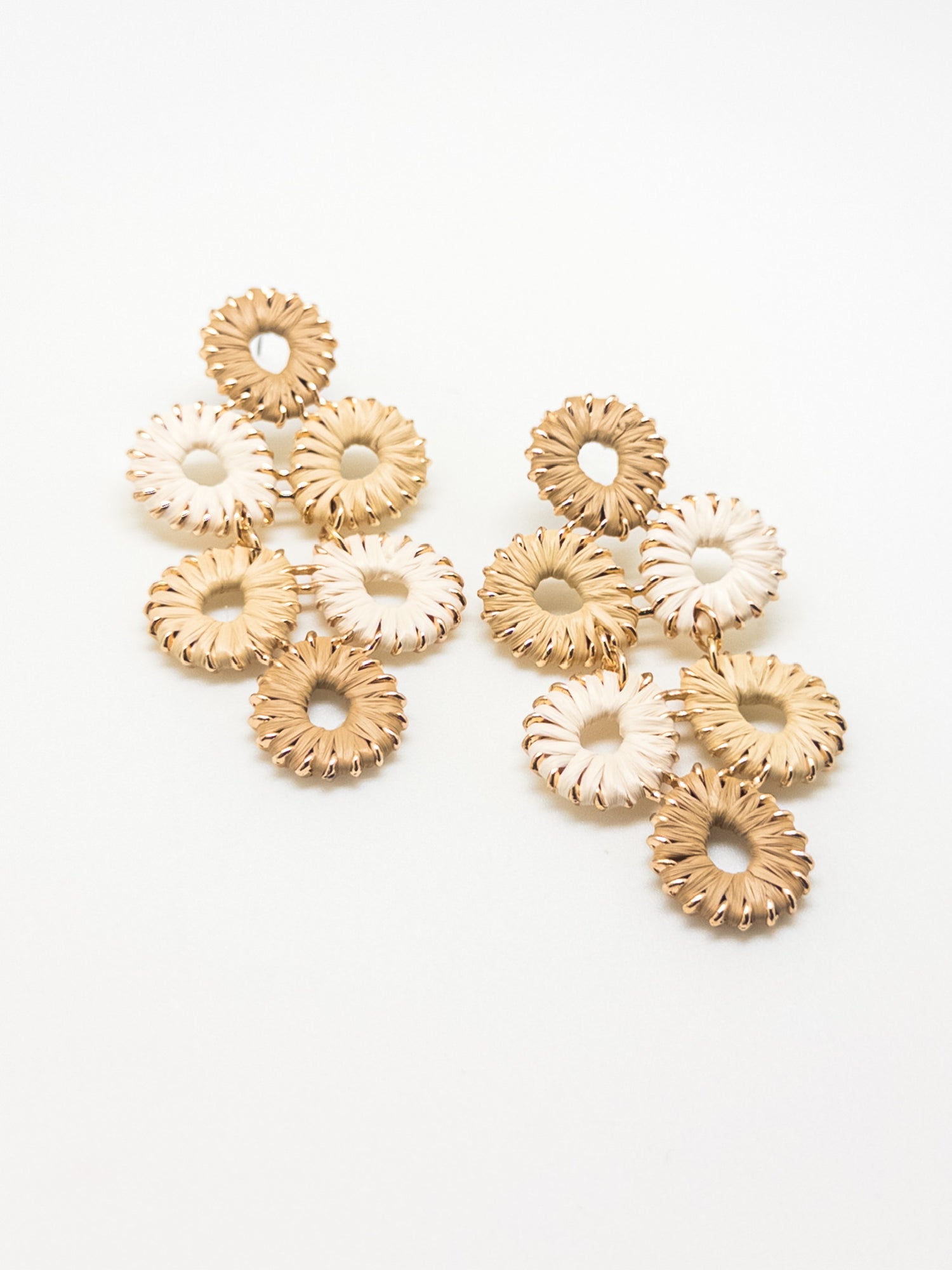 Galilee Earrings in Tan and Beige