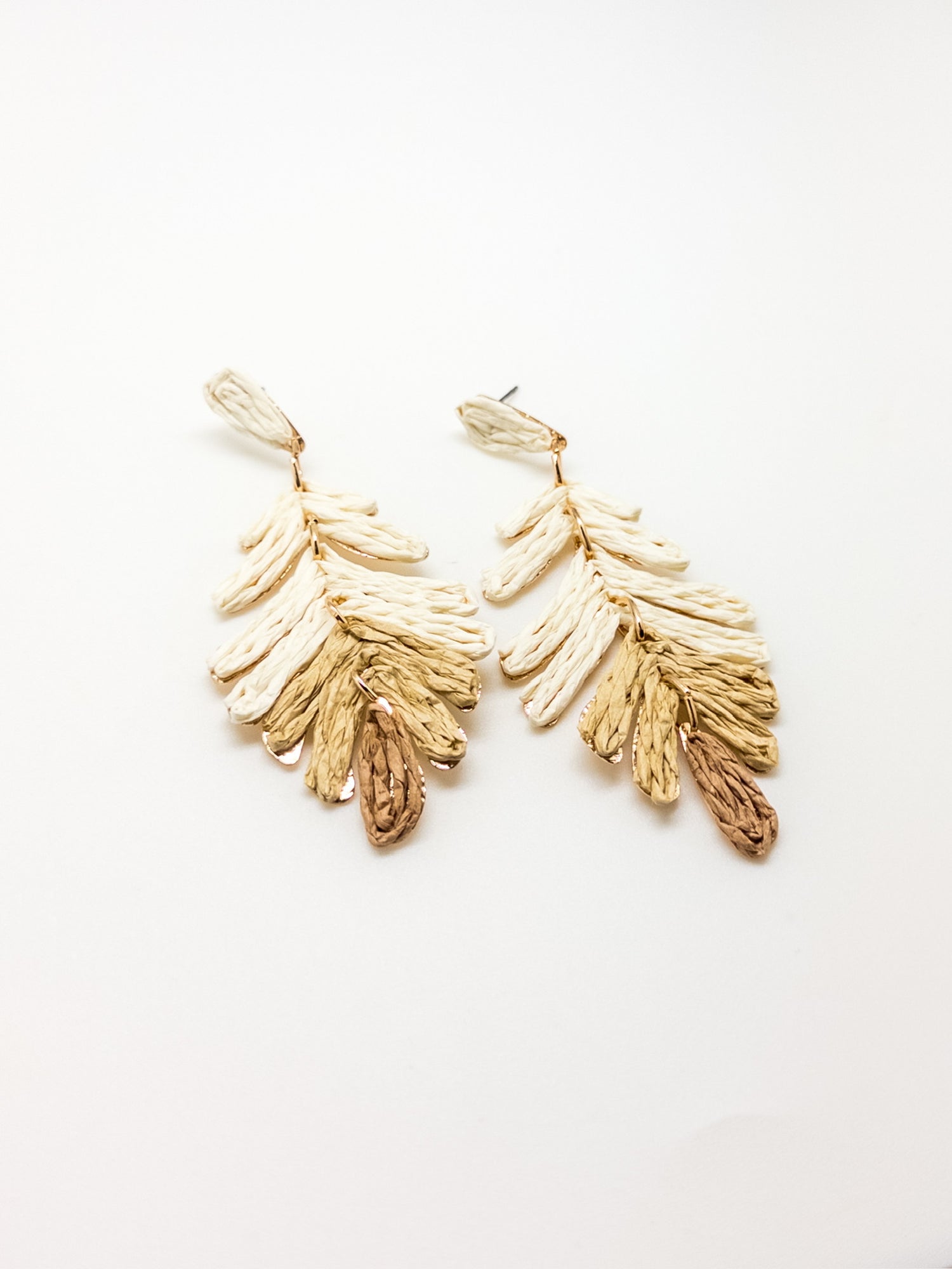 Charisma Earrings in Tan and Beige