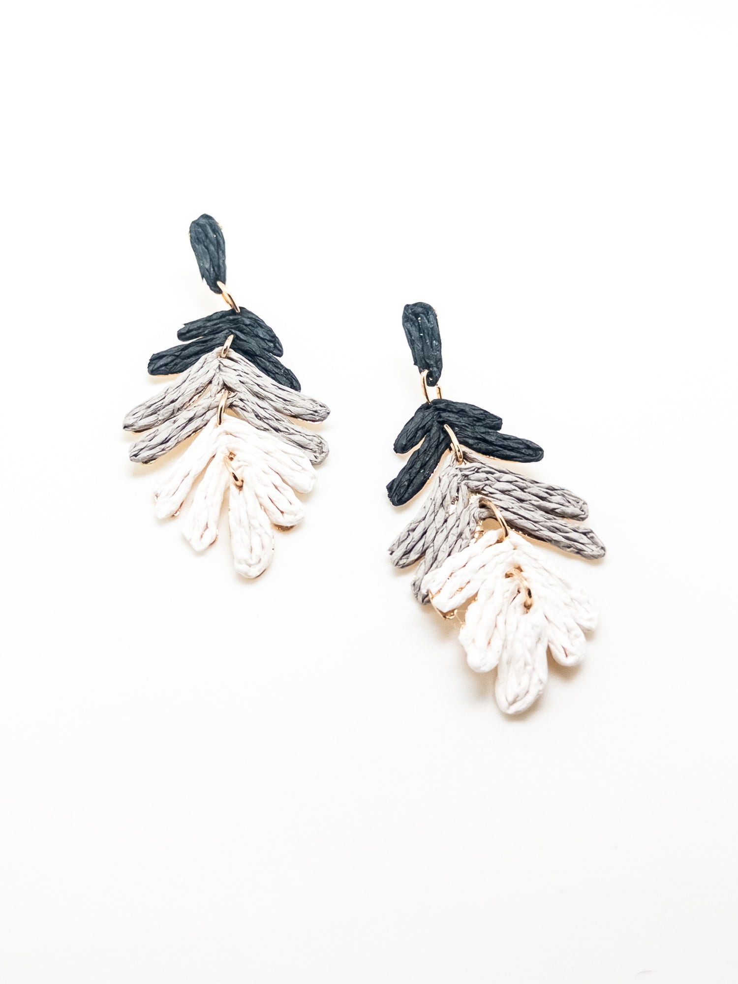 Charisma Earrings in Black and Taupe