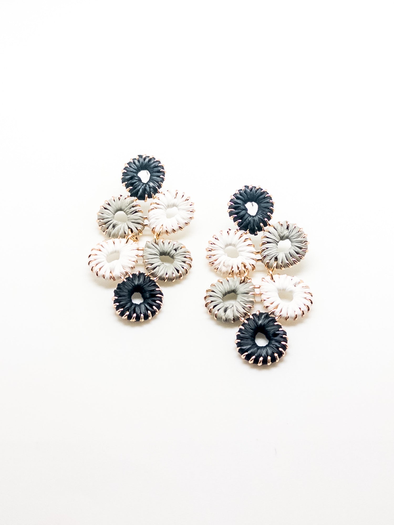 Galilee Earrings in Black and Taupe