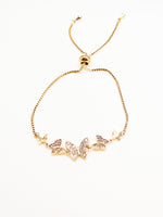 5 golden butterflies bracelet