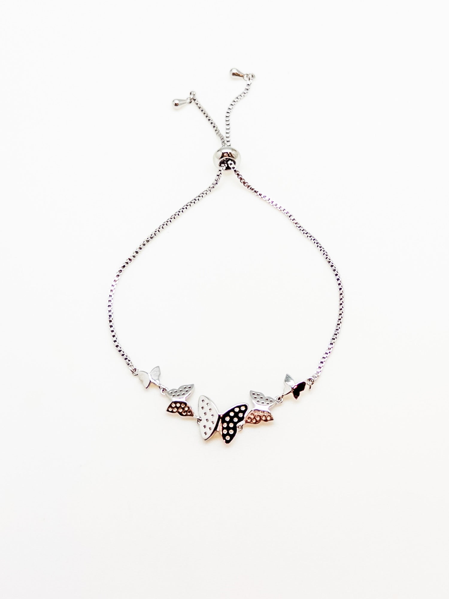 5 Silver Butterflies Bracelet