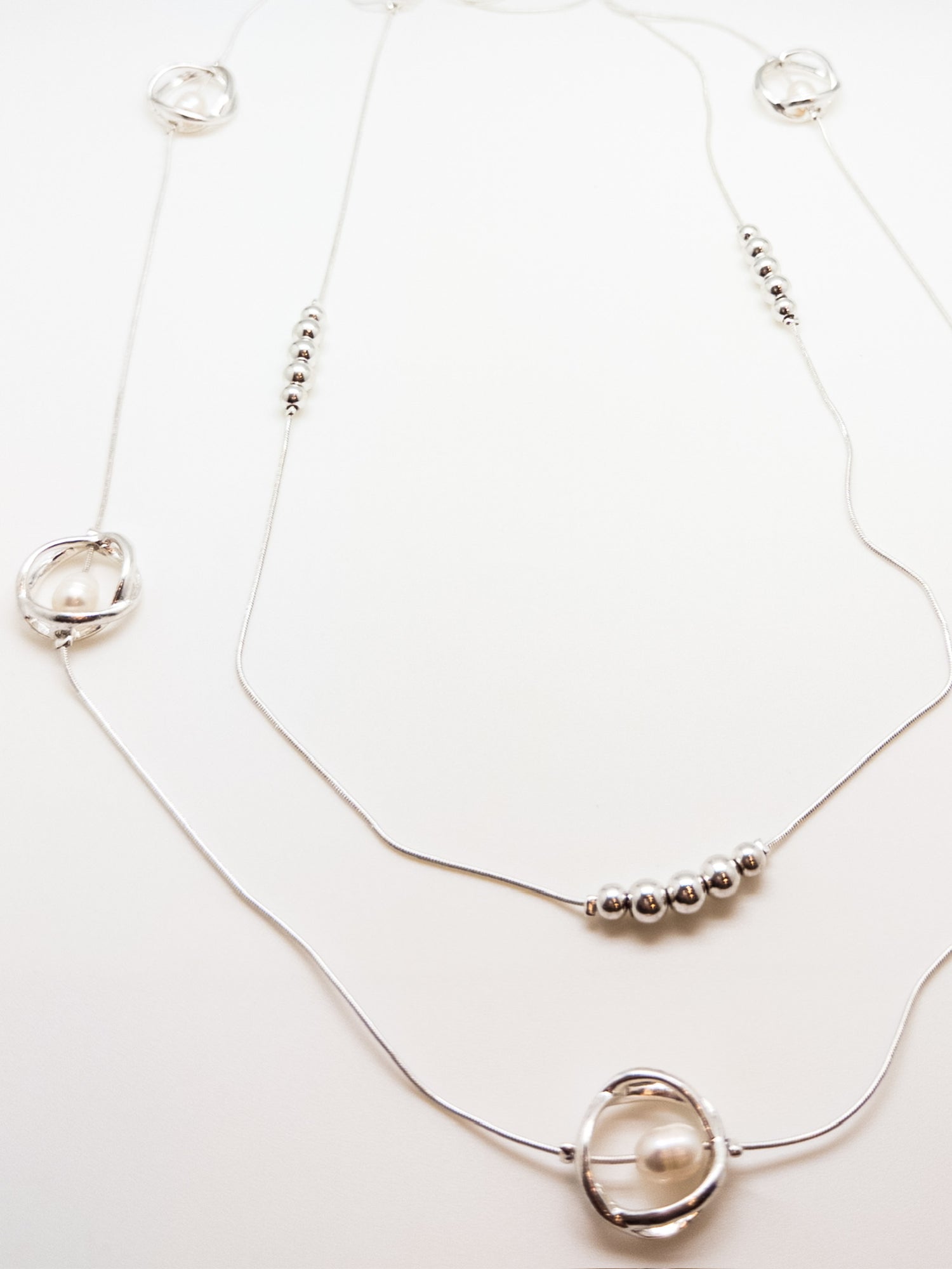 Freya Pearl Silver Necklace