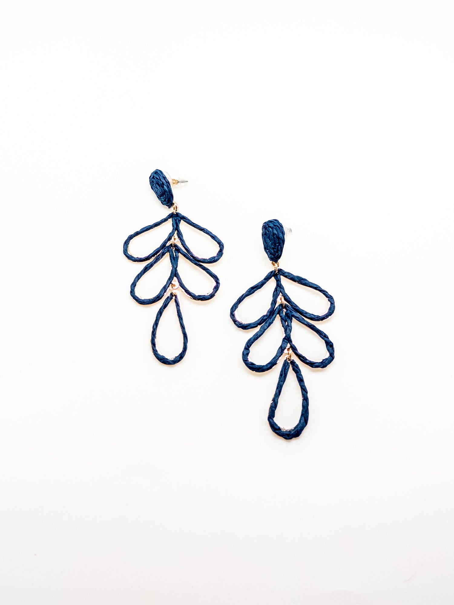 Evania Earrings in Dark Blue