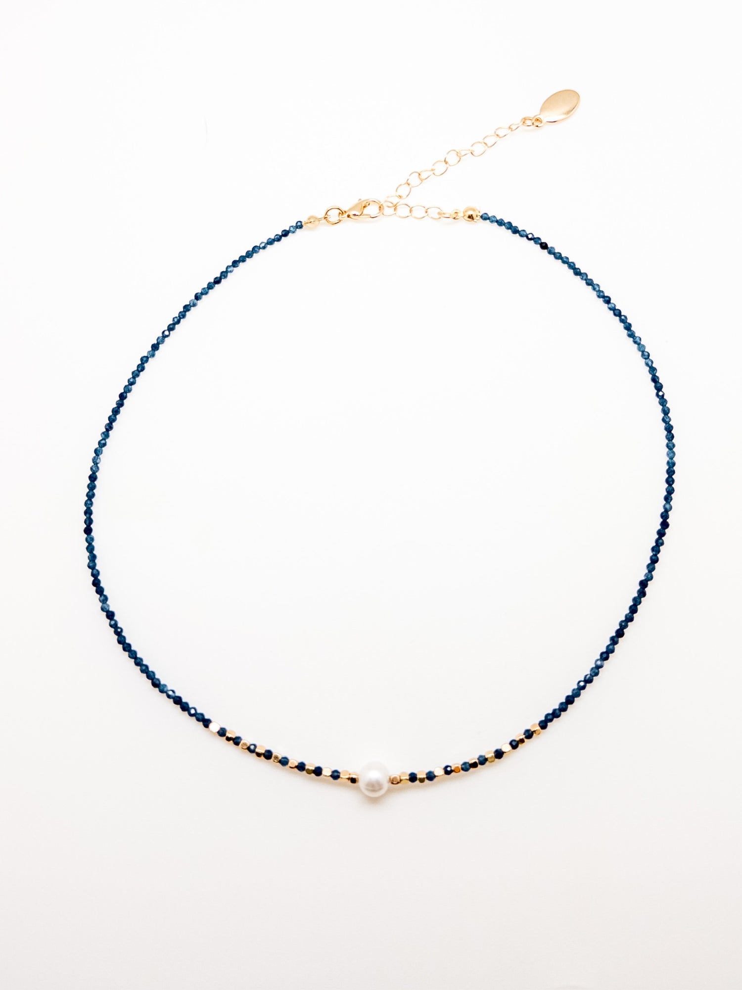 Zipporah Necklace in Dark Blue