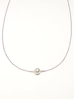 Silver pearl necklace