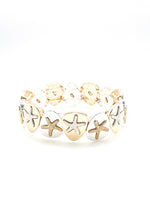 Starfish bracelet- gold and silver 