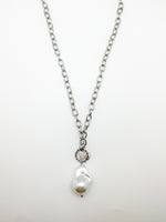 pearl silver necklace