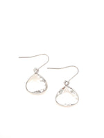 Kassie earrings with silver and clear glass