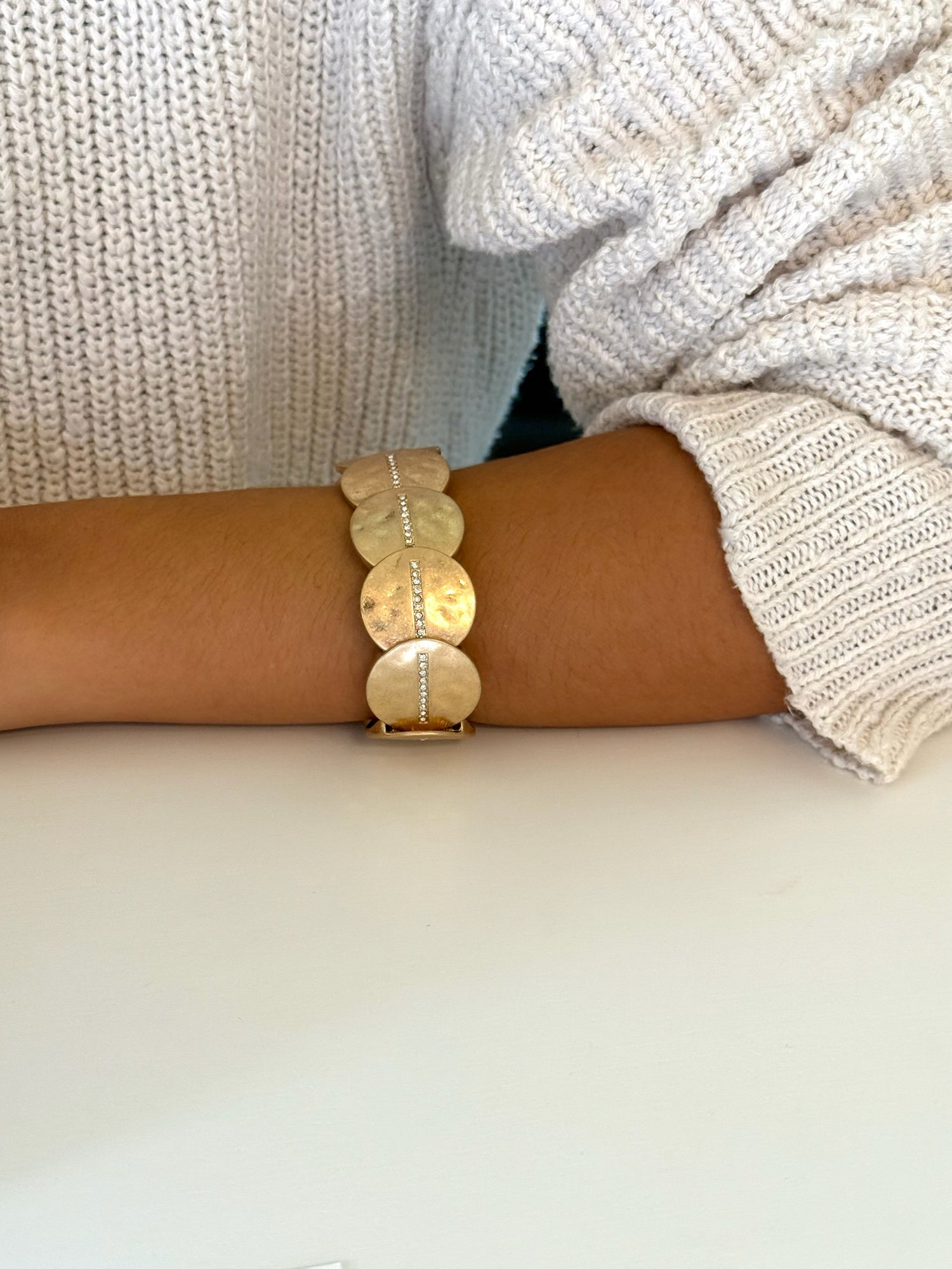 Abbie Bracelet in Gold on model