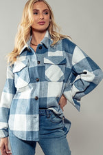 Amy Blue Plaid Shacket