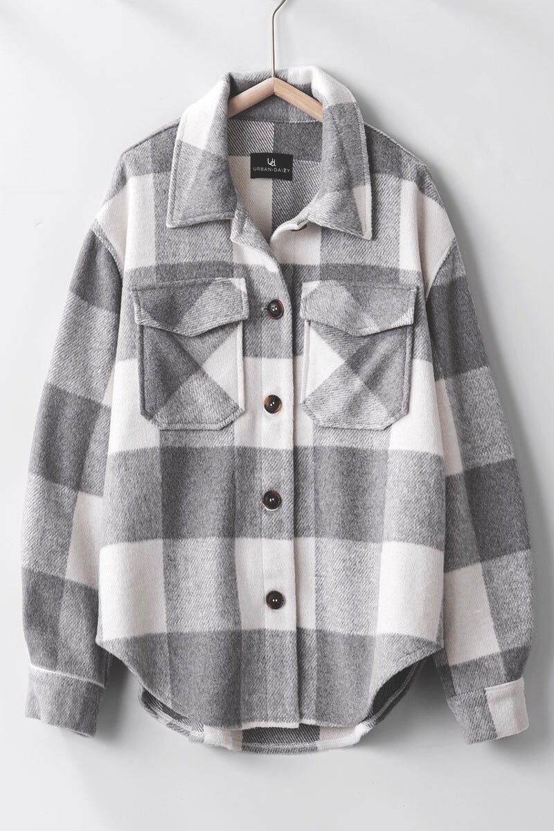 Amy Grey Plaid Shacket