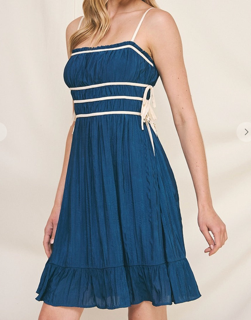 Bella Dress in Marine Blue model view