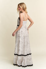 Clarissa Floral Maxi Dress back view 