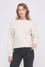 Grace Crisscross Sweater in Cream