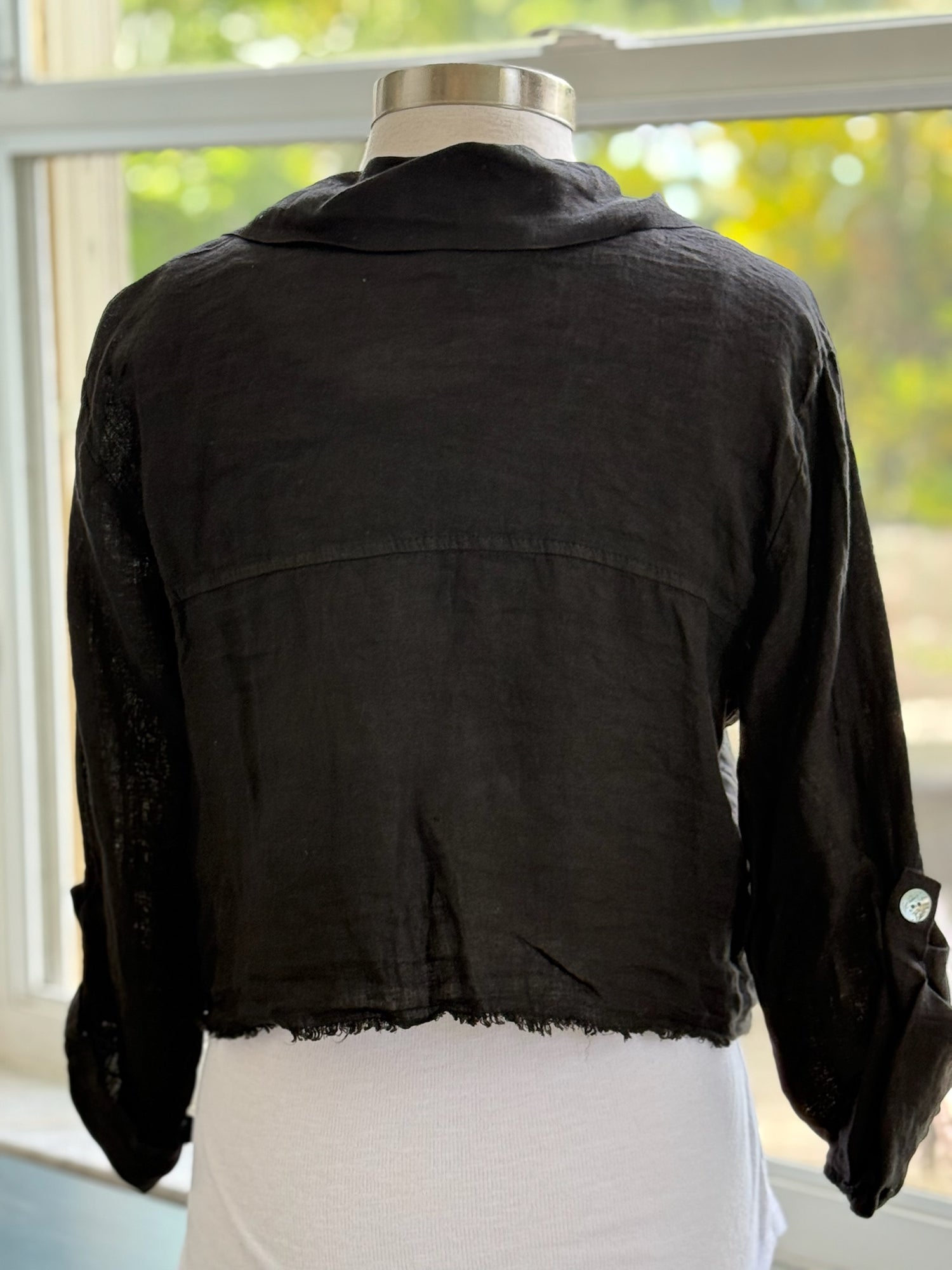 Julia Black Linen Jacket