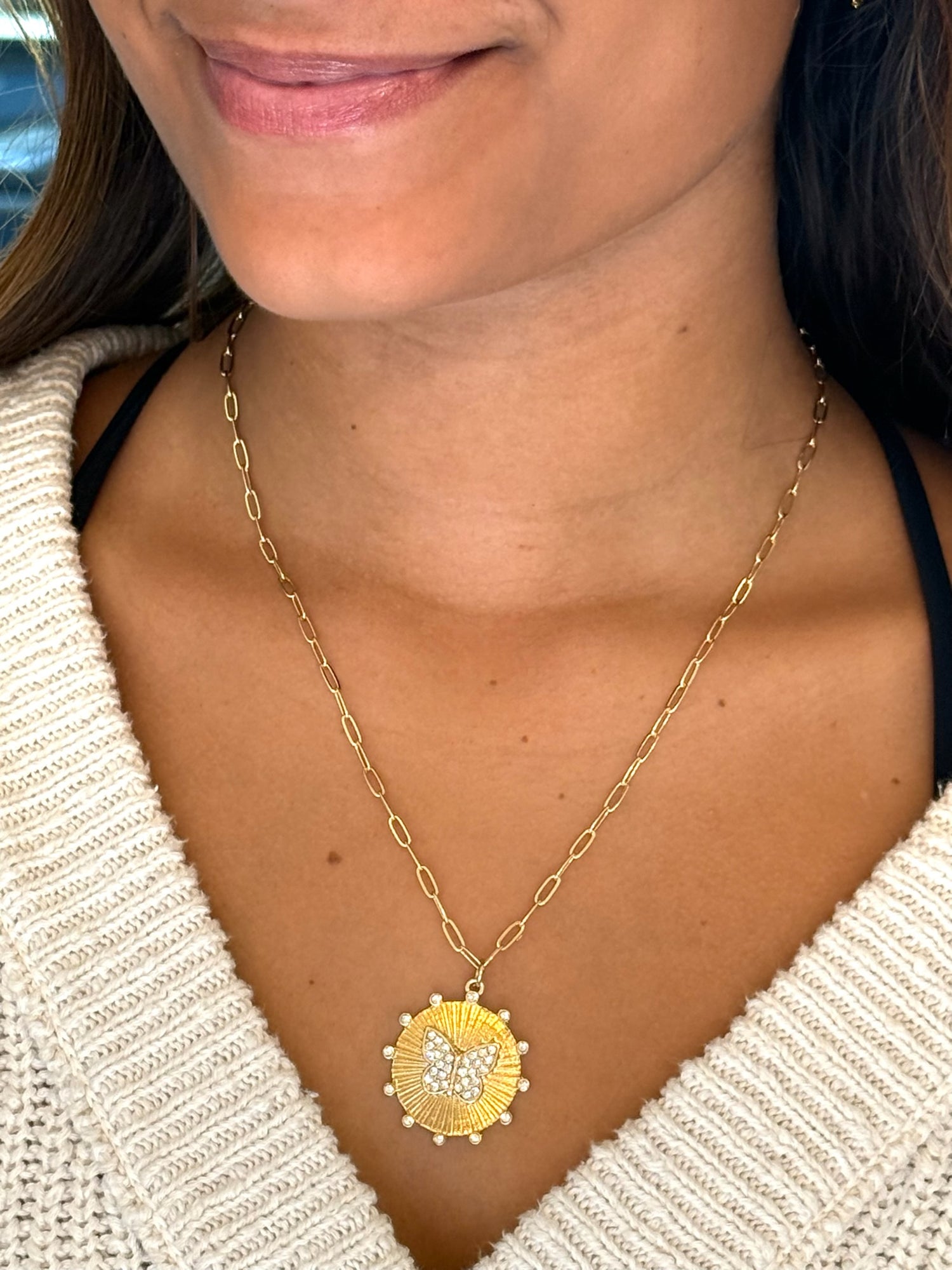 Emmaline Gold Butterfly Necklace