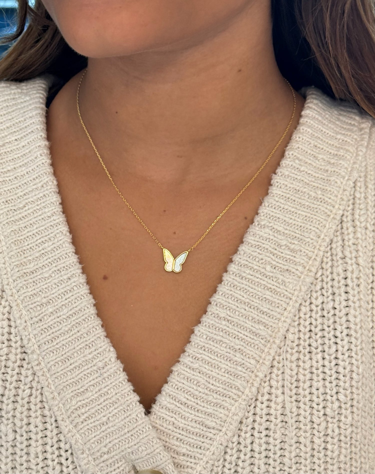 Annabella Gold Butterfly Necklace