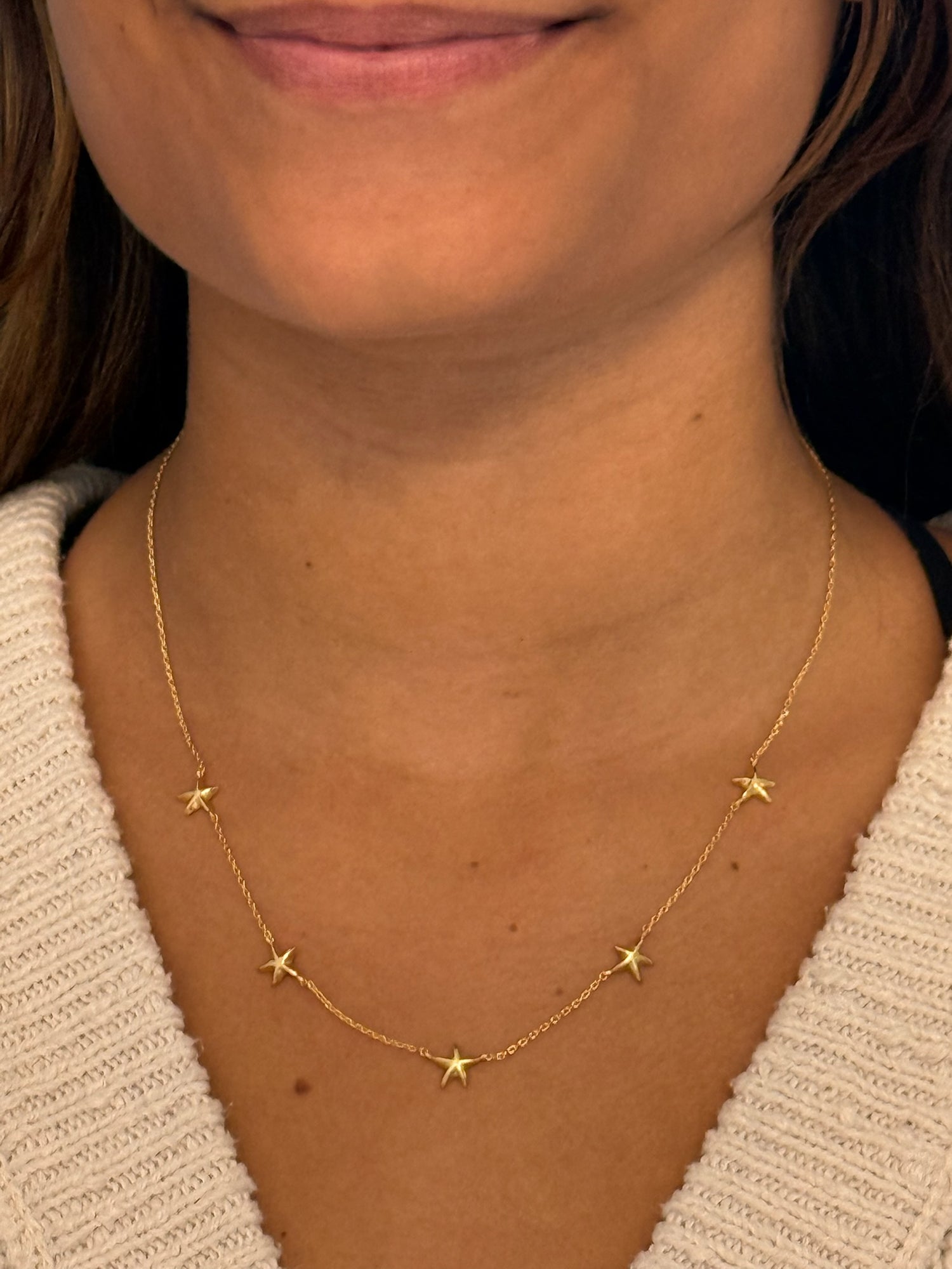 Oceana Starfish Necklace in Gold