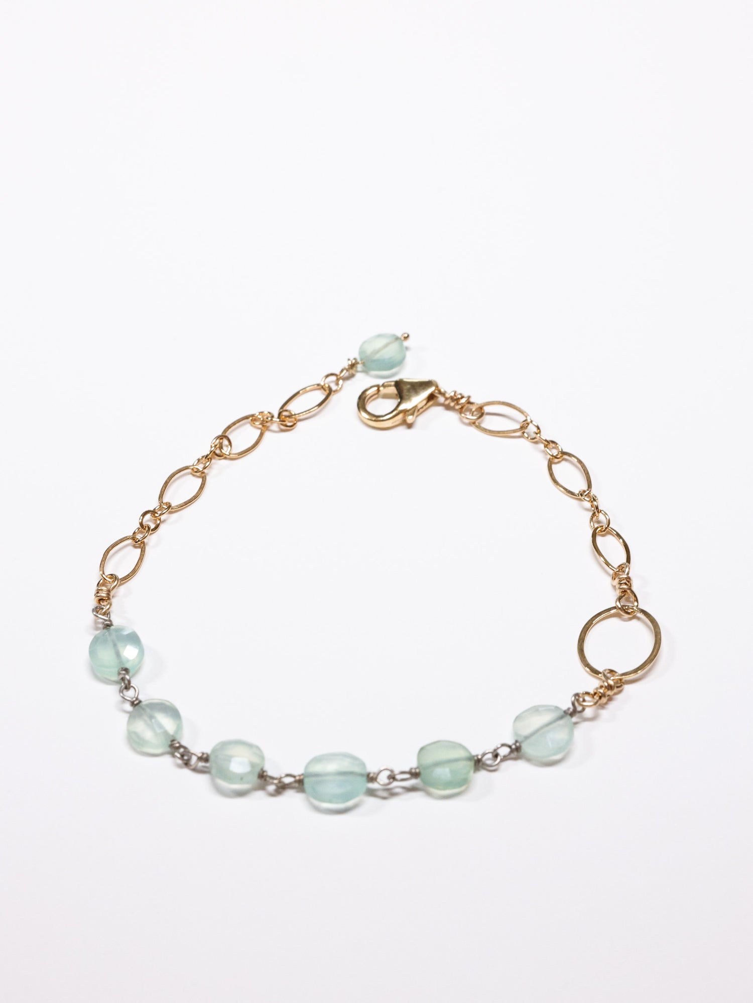 Tina Peruvian Chalcedony Bracelet in Gold Filled