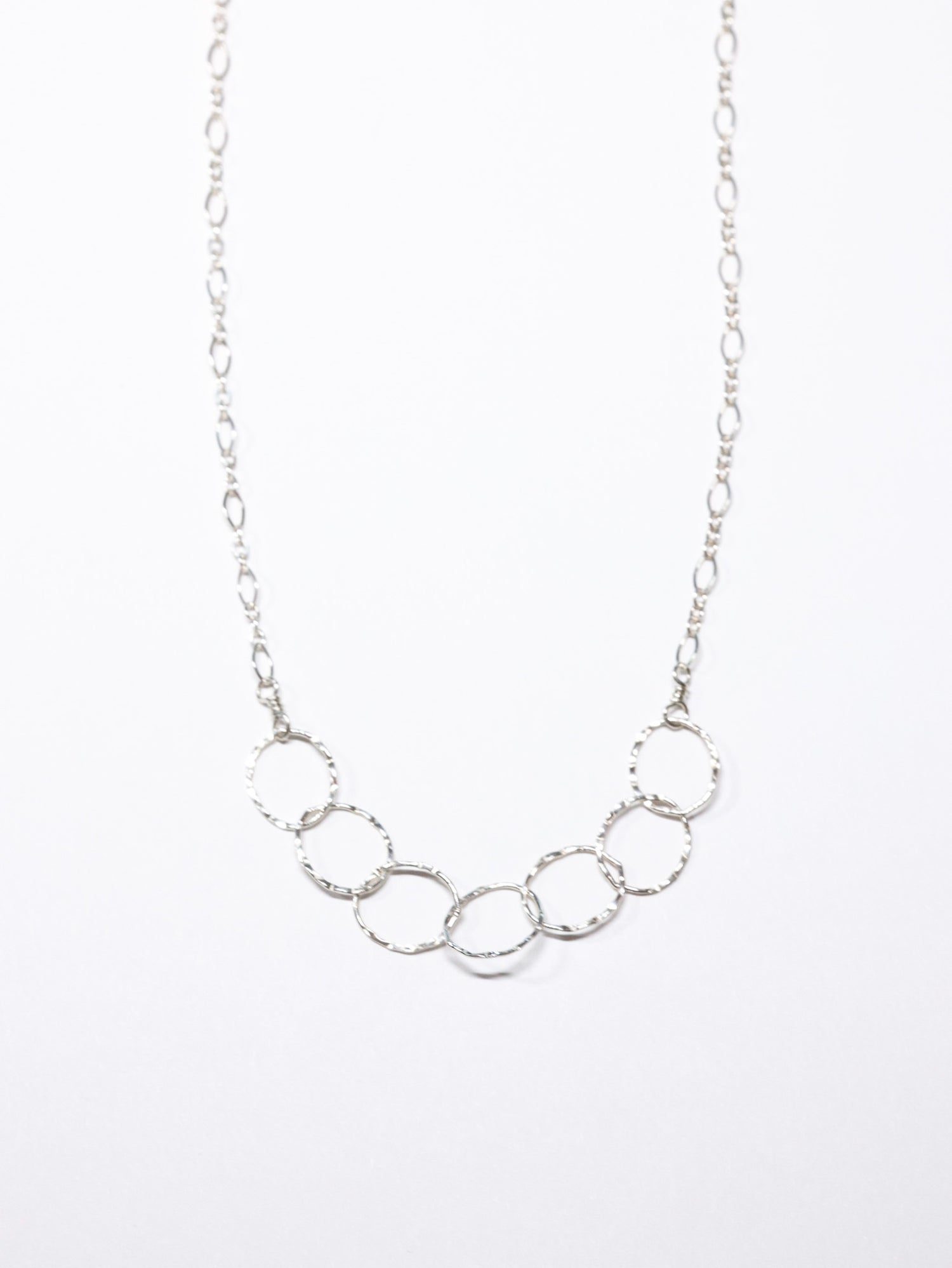 Medium Circles nh Necklace in Sterling Silver