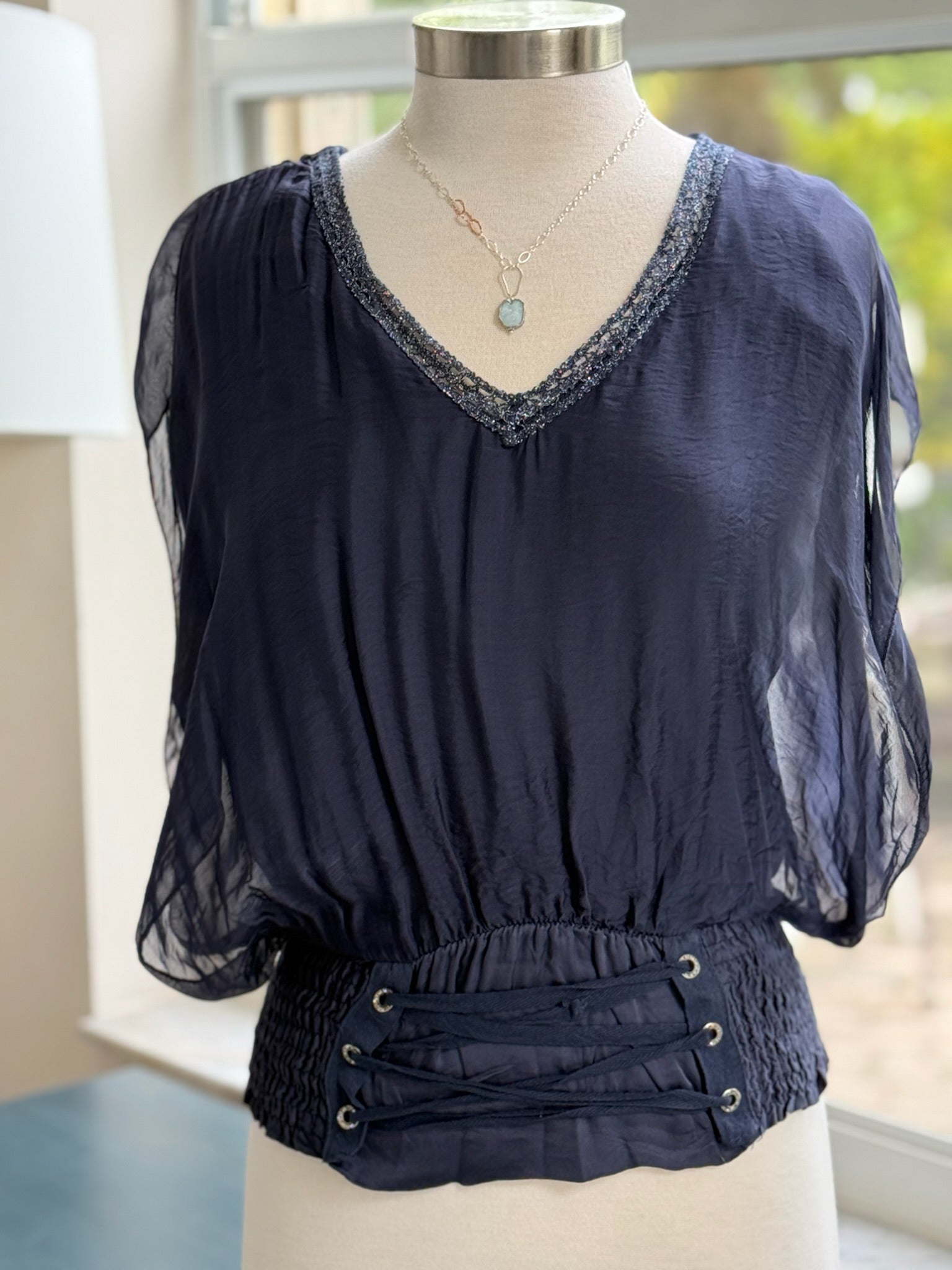 Navy blouse