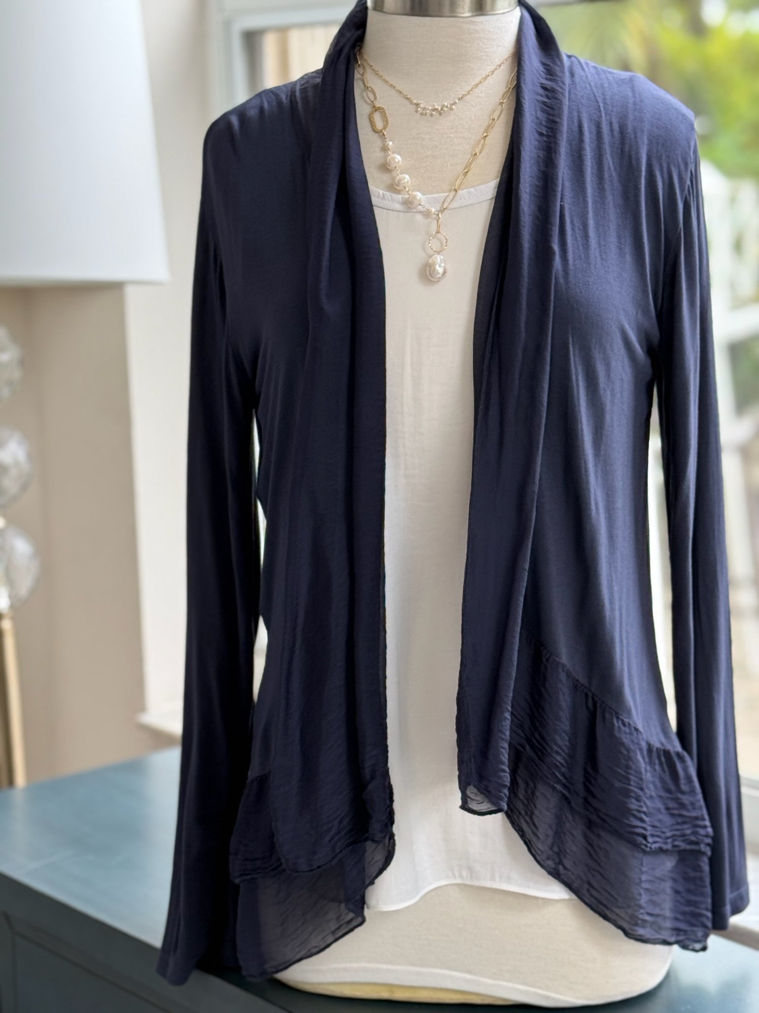 Navy cardigan