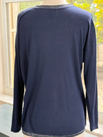 Grace Long sleeve top - Navy