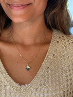 abalone clover necklace