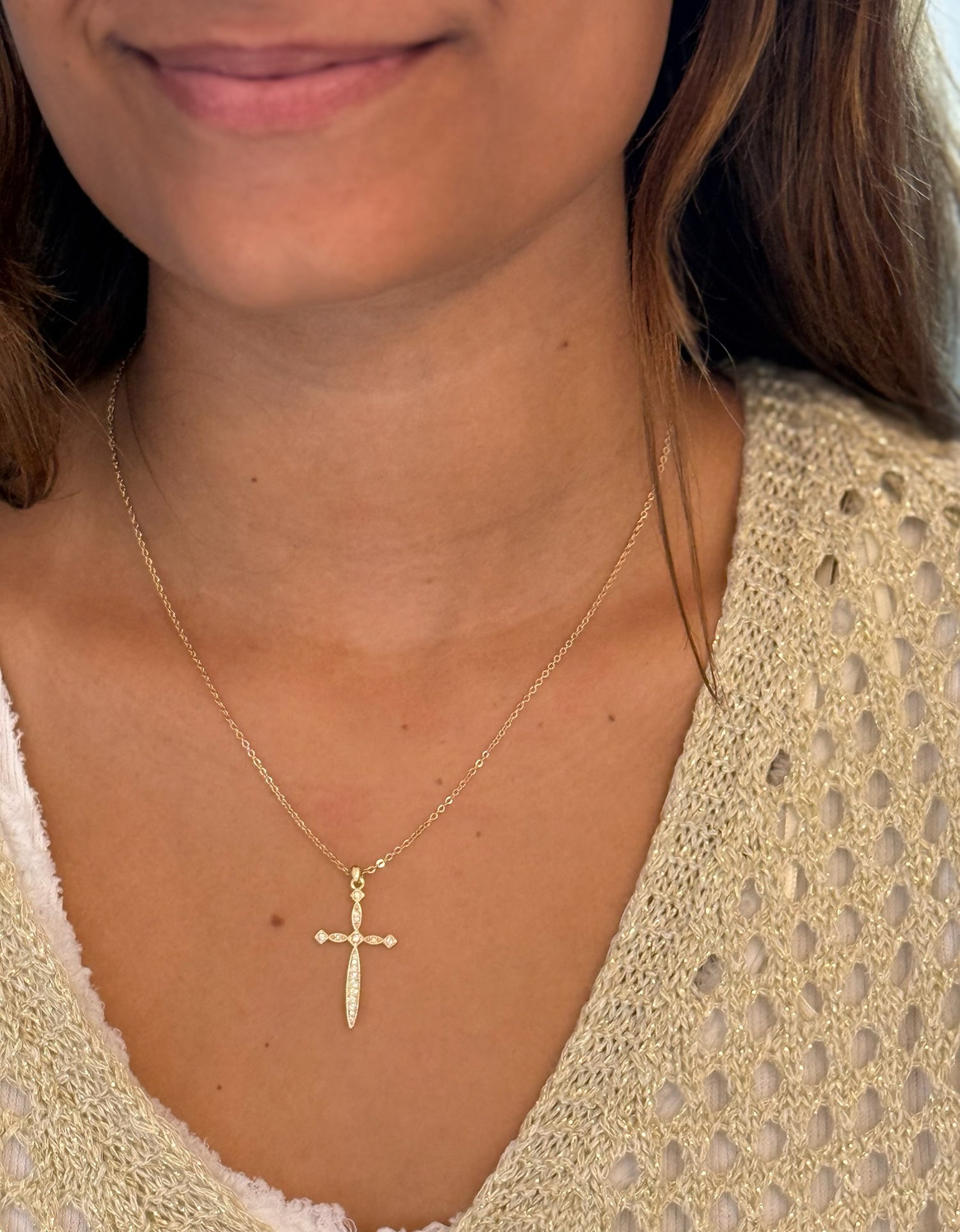 Melissa Cross Necklace - Gold