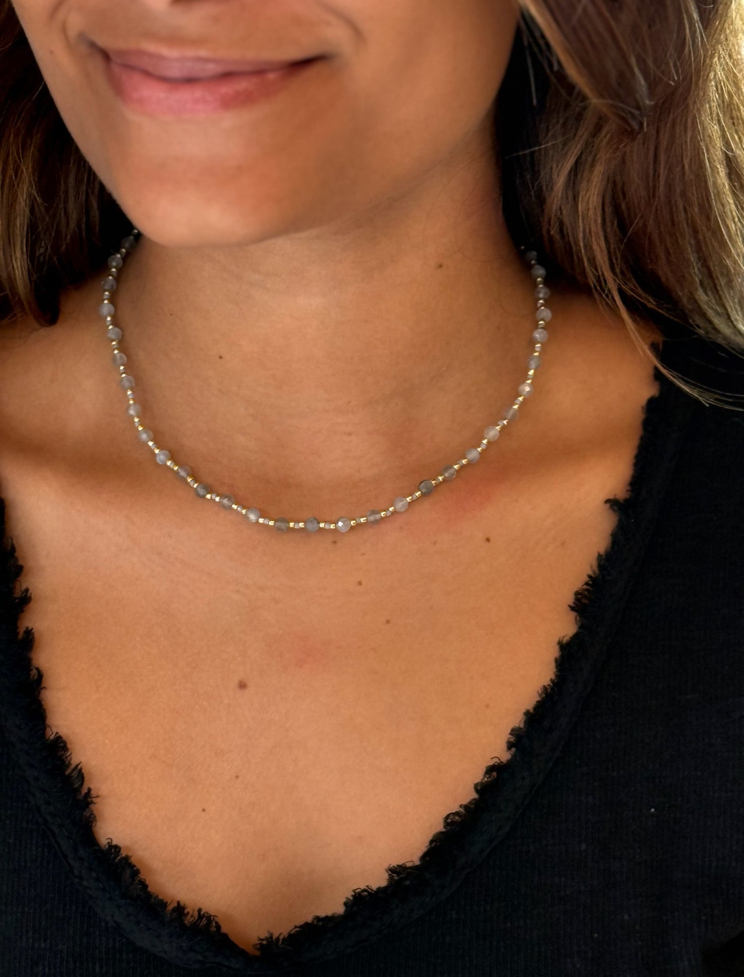 Hadassah Necklace in Taupe