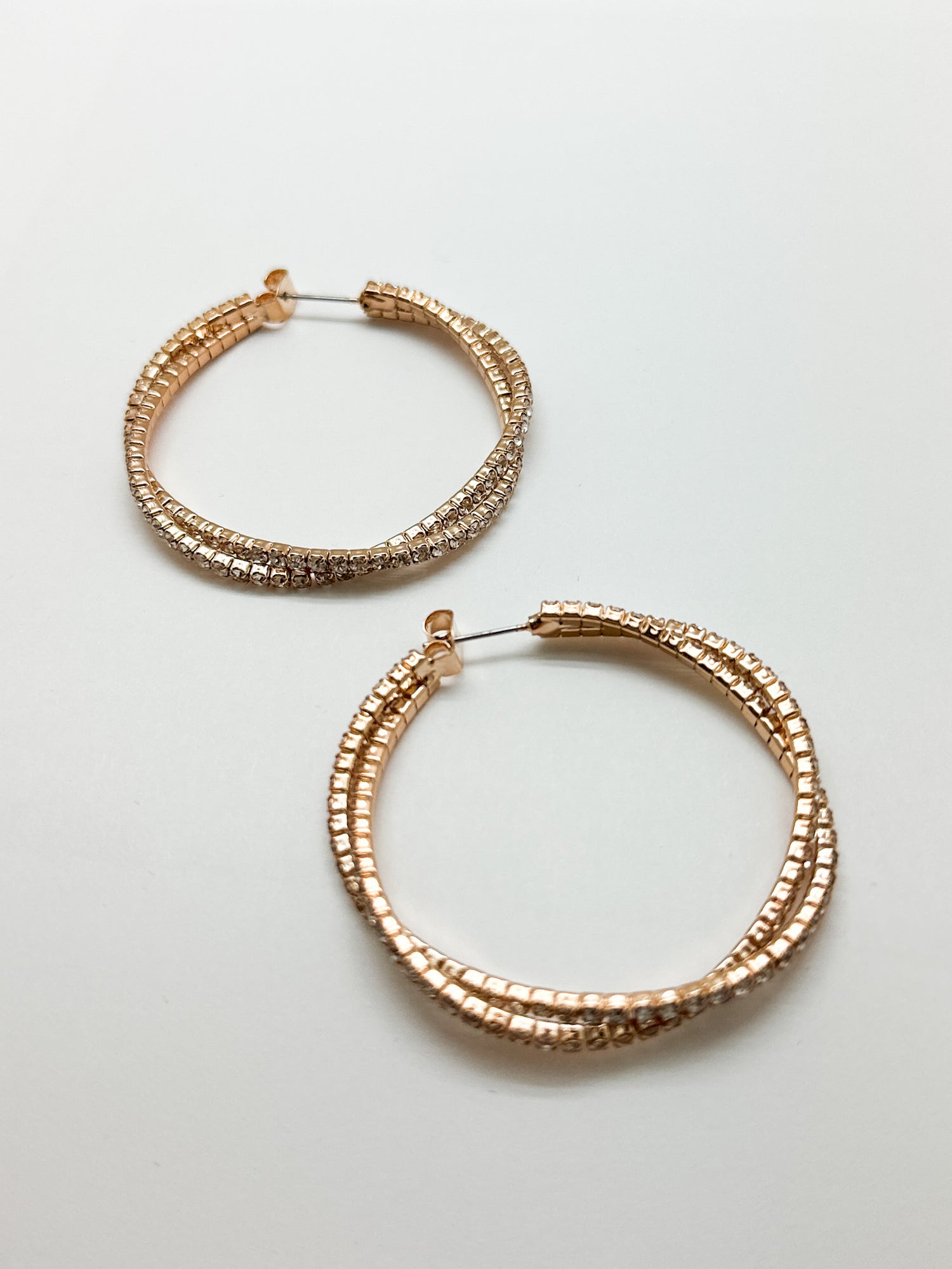 Kara Sparkle Hoop Gold Earrings