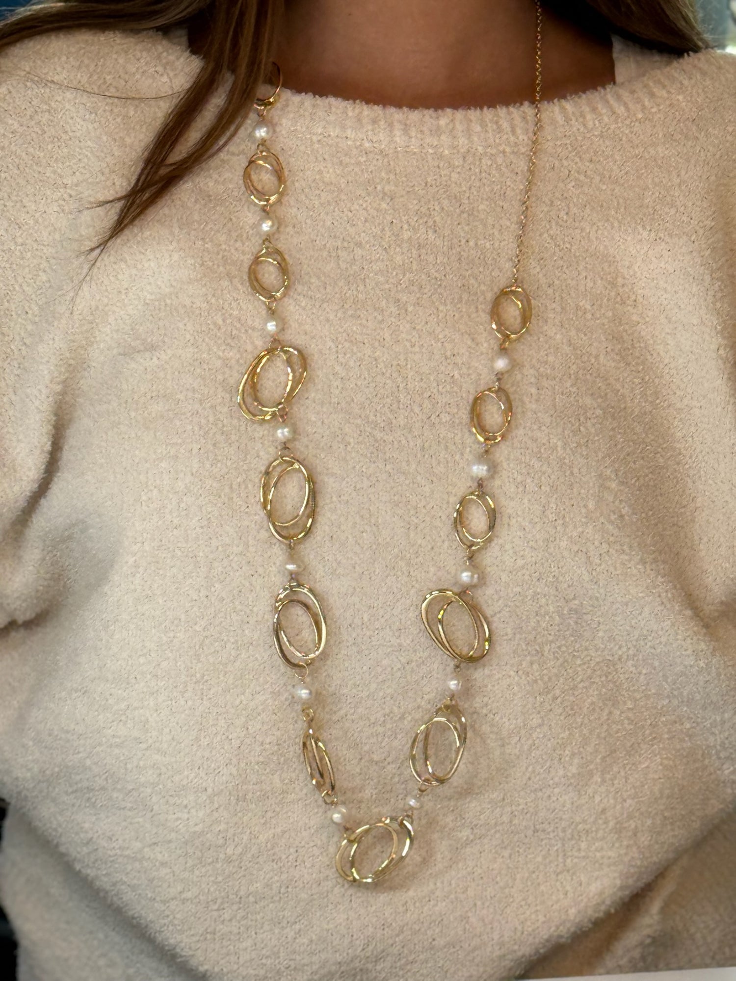 Leilani Pearl Necklace in Gold