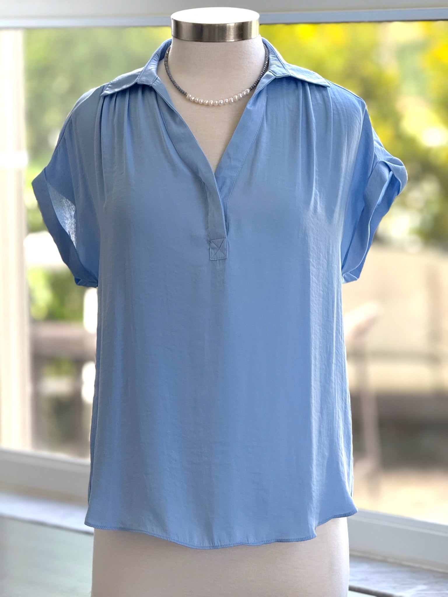 Taytum Top in Sky Blue