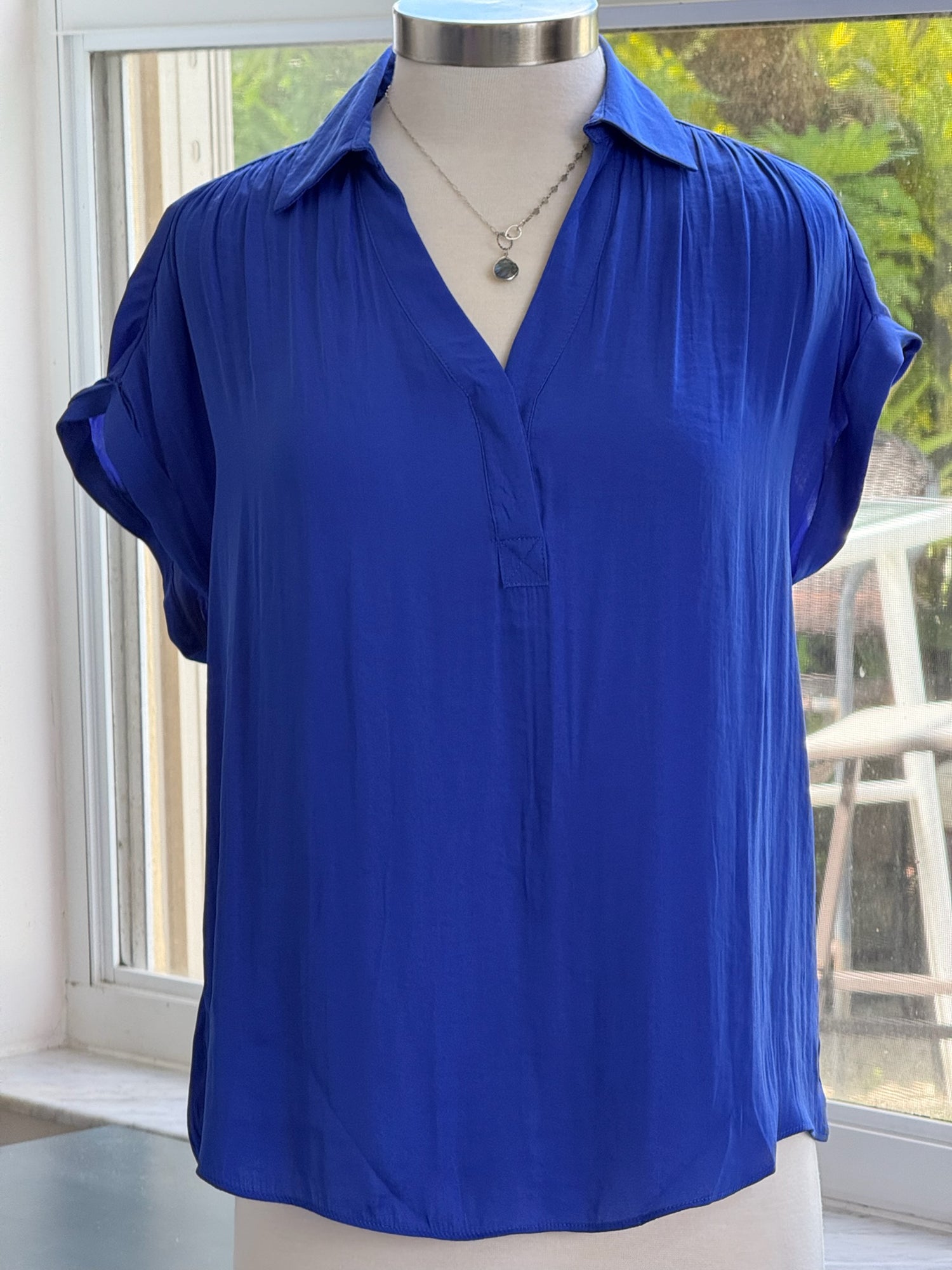 Taytum Top in Capri Blue