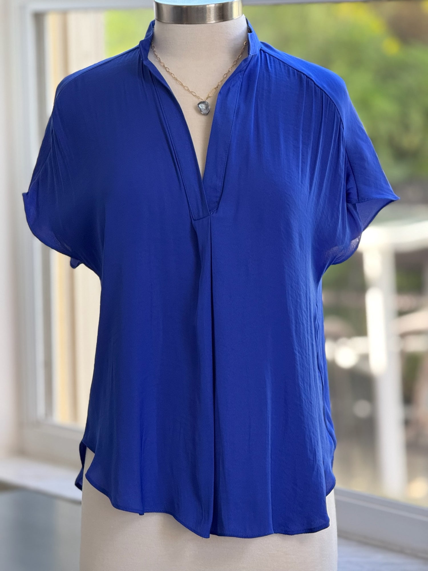 Morgan Top in Capri Blue