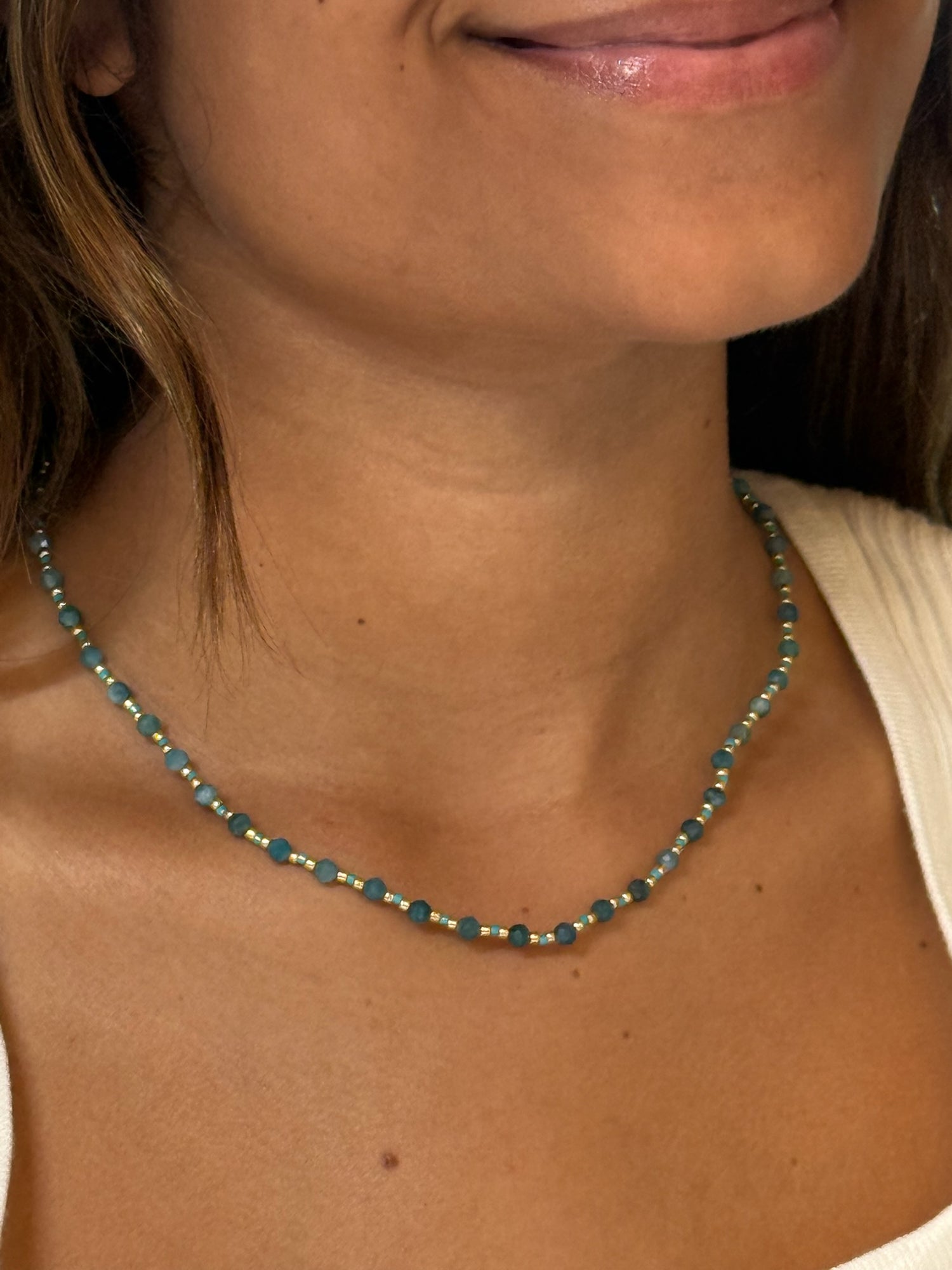 Faye Necklace in Teal