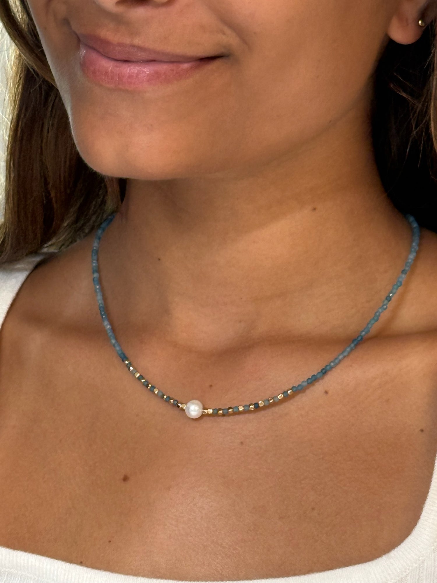 Zipporah Necklace in Teal