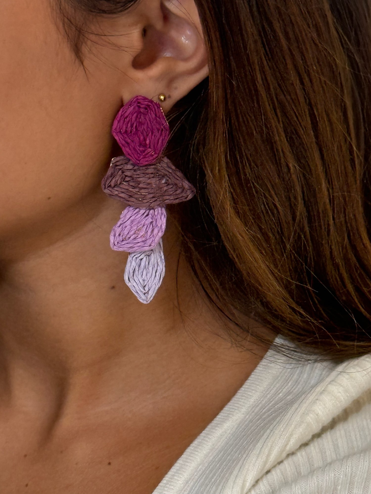 Damaria Earrings in Purple