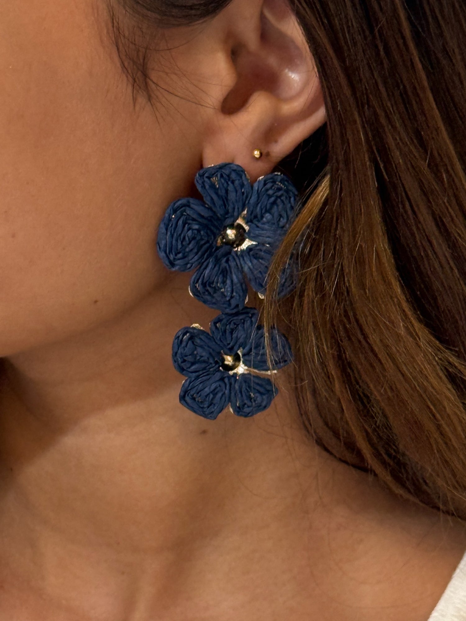 Odelia Earrings in Dark Blue