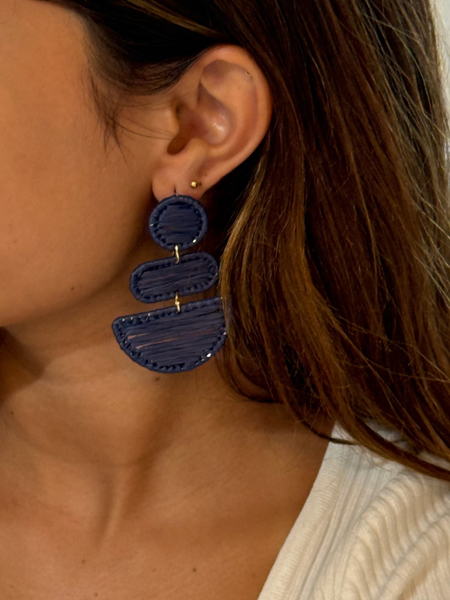 Lark Earrings in Dark Blue