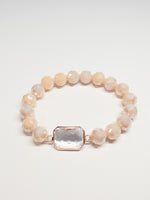 savannah beaded bracelet in blush