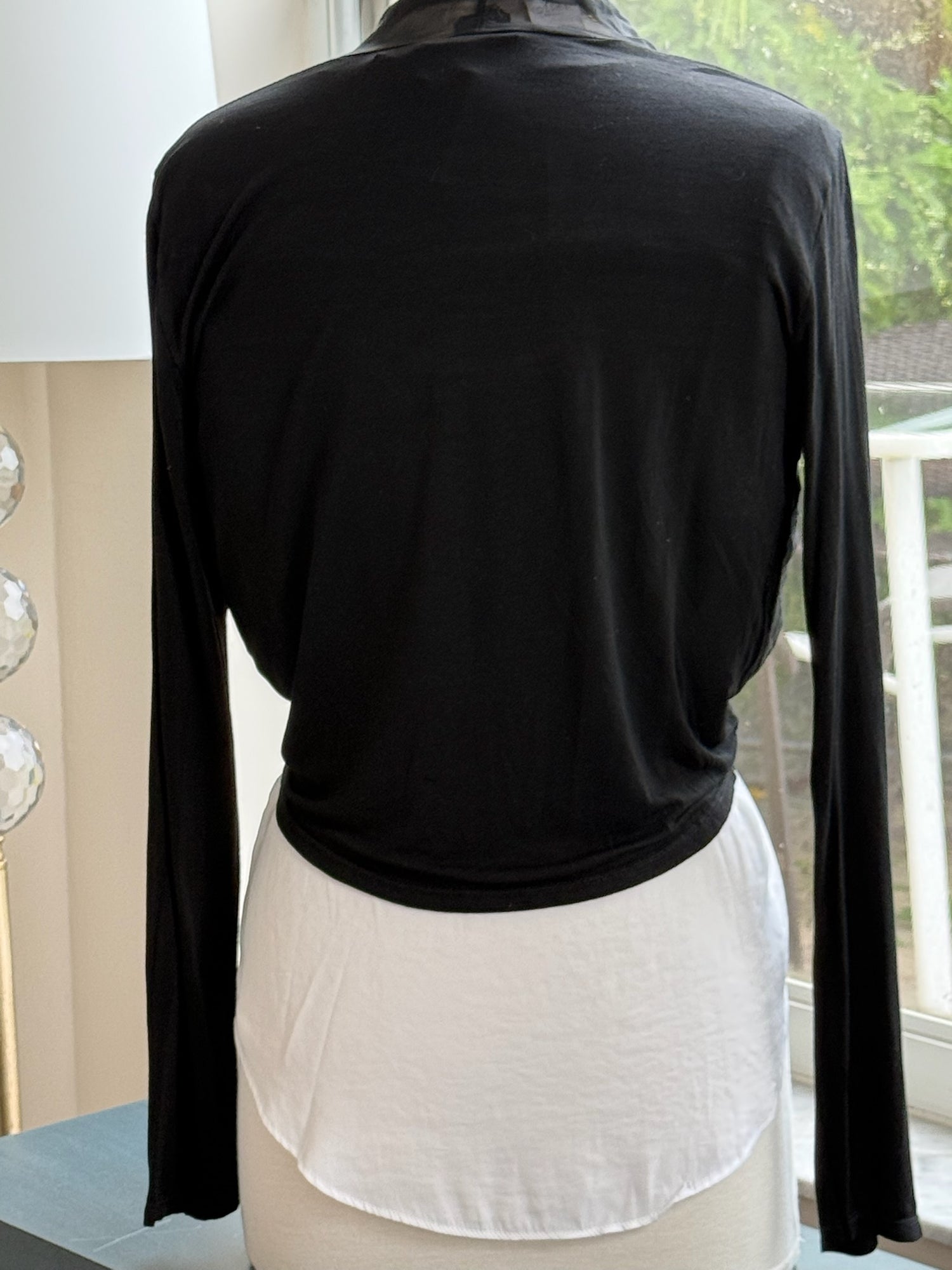 Chloe Silk Cardigan in Black