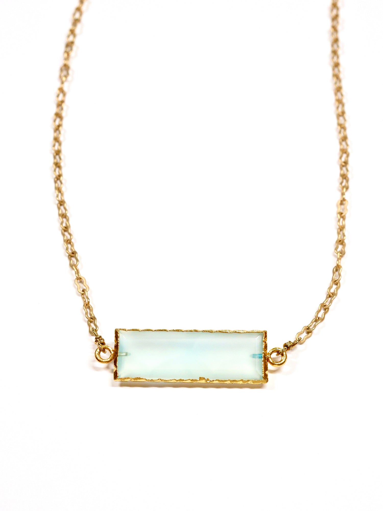 Bar Peruvian Chalcedony bar Necklace