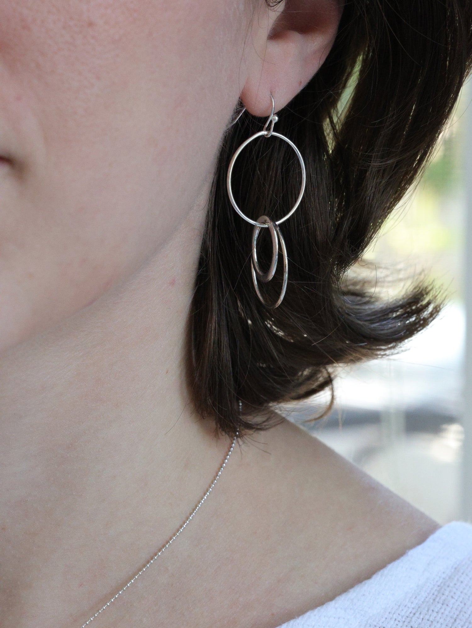 Interlock Hoops -silver